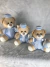 Trio Urso Brinquedo Azul Claro - Lugar do Bebê