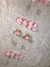 Par de Pingentes Ursa Realeza Rosa - comprar online