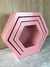 Trio de Nichos Hexagonal Rosa Seco - comprar online