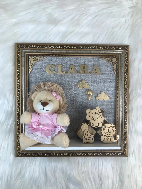 Quadro Safari Rosa Leão