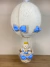 Lustre Balão Azul Claro + Urso Príncipe Azul Claro