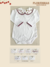 Kit Jardineira 3 peças - Off White com Corações