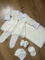 Kit Vestido 4 peças - Off White Laços com Florzinha - comprar online