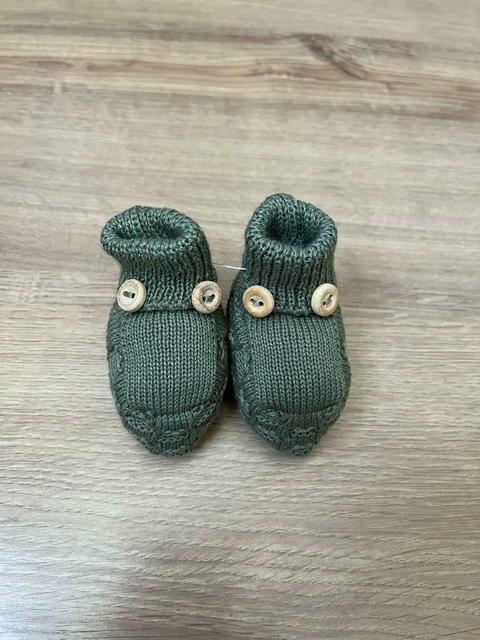 Par de Sapatinhos Botões Verde Mata - comprar online