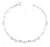 Pulseira elo corações 3mm - Prata925