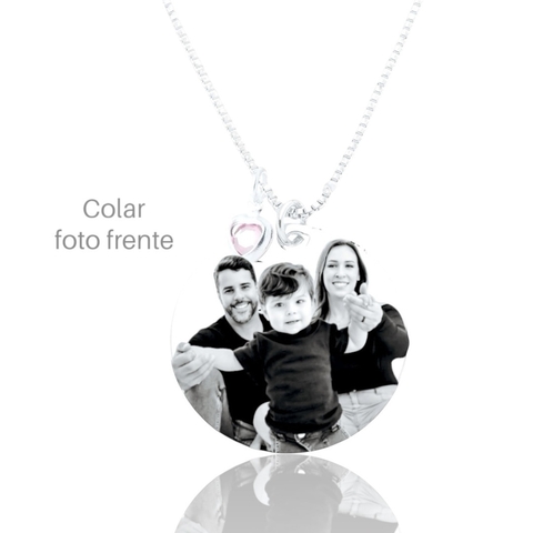Colar Foto Gravação Realista Prata - FOTO FRENTE - EXPRESSO