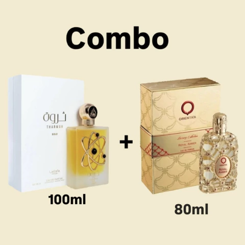 Combo Alta Fixação (Tharwah Gold + Royal amber) Lacrados