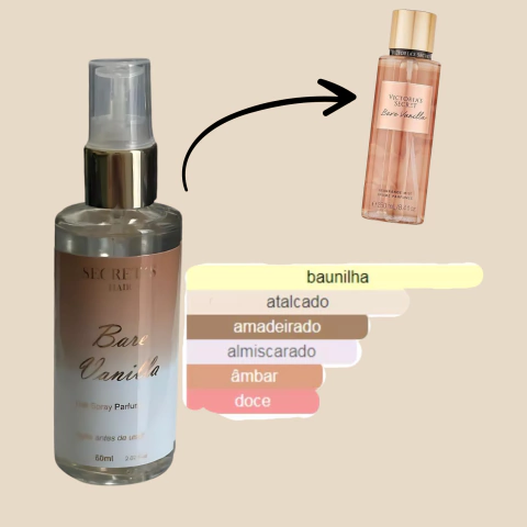 Perfume capilar 60ml-Ref:Ofaltiva- Bare Vanilla