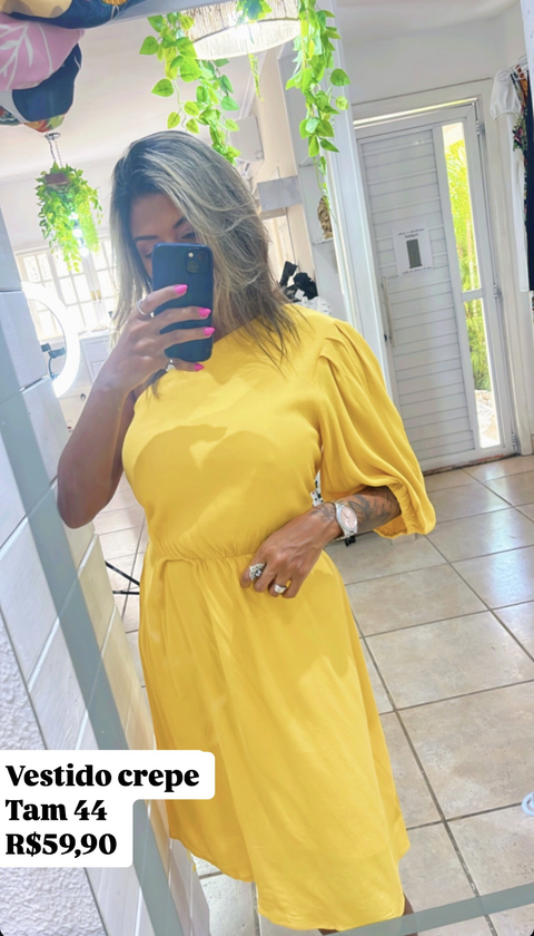 Vestido em crepe TAM 44 - comprar online