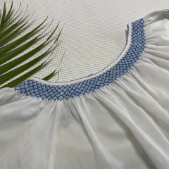 Blusa algodão c/bordados Tam 40/42 - loja online