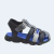 Sandália masculina infantil preta e azul com tiras de ajuste, ideal para meninos.