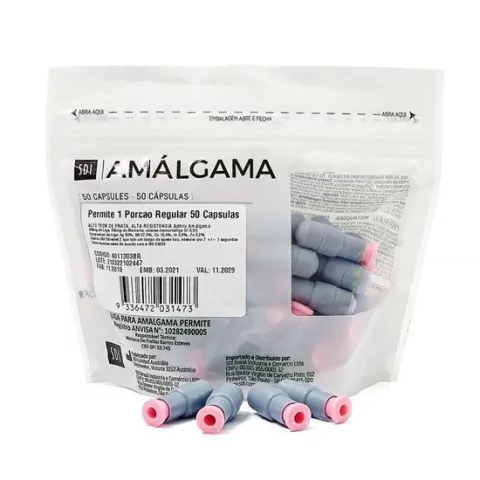 Amálgama Permite - SDI com 50 cápsulas. Rende 1 porção