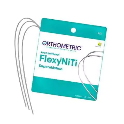 Arco Flexy NiTi Superelástico Redondo - Orthometric c/ 10 unidades