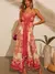 Vestido longo floral boêmio
