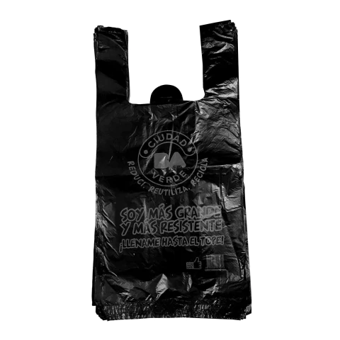 Bolsas Camiseta 45x55 Novarplast Ciudad Negra #0061