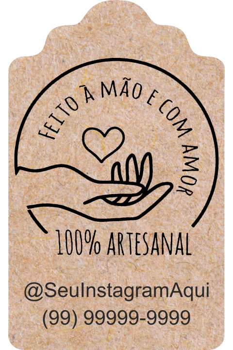 100 Tags - Feito à mão e com amor 100% artesanal - @ personalizável