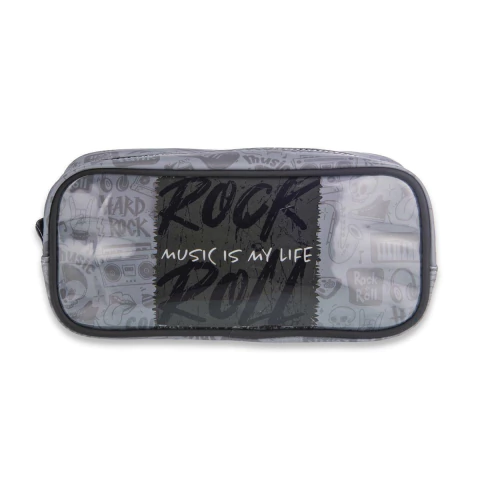 CARTUCHERA TALBOT RECTANGULAR PU PRINTING ROCK