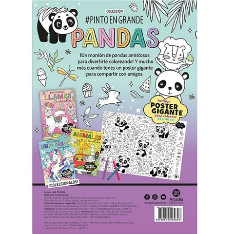 LIBRO PARA COLOREAR PANDAS AMISTOSOS