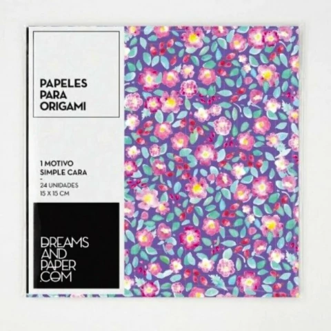PAPEL PARA ORIGAMI DREMAS & PAPERS 15x15cm. 24H MOSQUETA