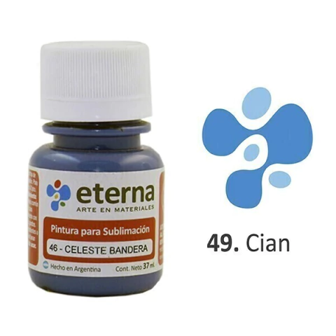 PINTURA SUBLIMACION ETERNA 37ml.CIAN