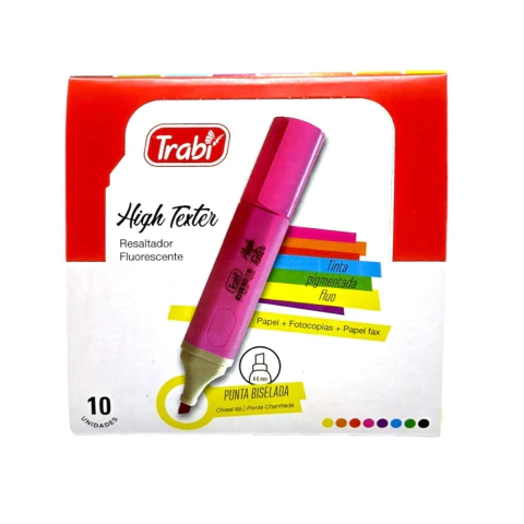 RESALTADOR TRABI HIGH TEXTER CELESTE x10