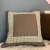 Capa de almofada em Linho Pintada 43x43cm - Moldura Bege na internet