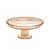 Prato de Cristal com Pé Pearl Âmbar 20cm x 9cm