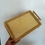 Bandeja Retangular Decorativa em Bambu com detalhe em palha e alça - 33x21cm - comprar online