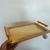 Bandeja Retangular Decorativa em Bambu com detalhe em palha e alça - 33x21cm