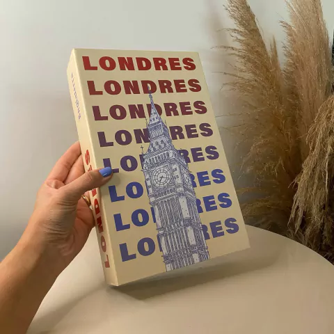 Livro Caixa Decorativo Londres - 27,1x17,3x5,5cm - Grande