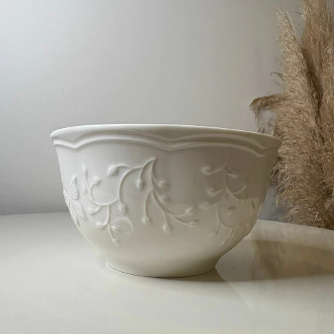 Bowl Branco em Porcelana Butterfly - 14x7,5cm