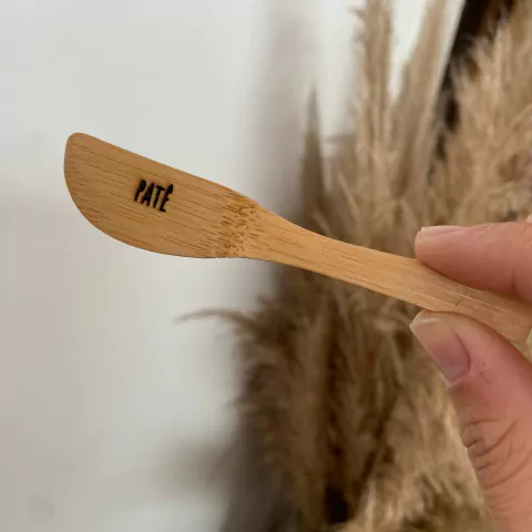 Espátula Faca em Bambu Personalizada 10cm - Patê