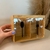 Porta Talher Duplo em bambu - 18x13cm - comprar online