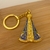 Chaveiro Nossa Senhora Aparecida em Metal Dourado