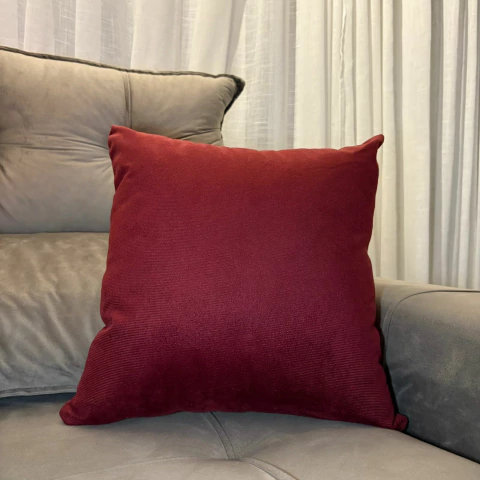 Capa de almofada Suede 43x43cm - Vinho