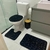 Conjunto de tapetes para banheiro c/ 3 peças