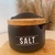 Saleiro de Porcelana com tampa de bambu e colher de porcelana - Salt