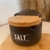 Saleiro de Porcelana com tampa de bambu e colher de porcelana - Salt - comprar online