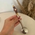 Bomba de chimarrão em Inox com Apliques de perolas