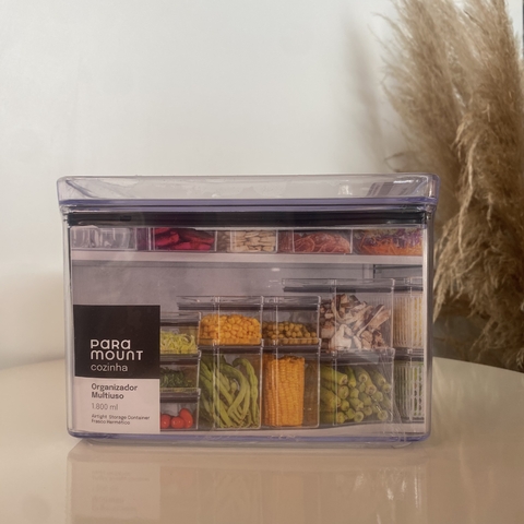 Pote em acrílico hermético empilhável lumini 1800ml