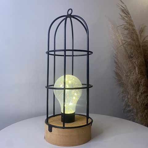 Luminária Gaiola em metal 26X10 CM