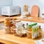 Cesto organizador em acrílico com Alça de madeira - 31.5x16.5x11.5cm - Ateliê Arte & Decor | CASA & DECORAÇÃO 