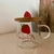 Caneca borossilicato 3D com base Morango