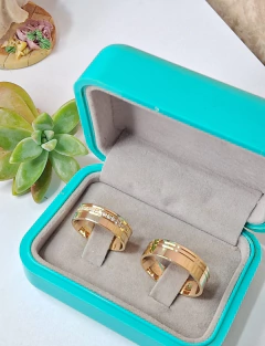 Par de alianças de Moeda Antiga 6mm - comprar online