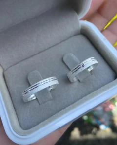Par de alianças prata 4mm