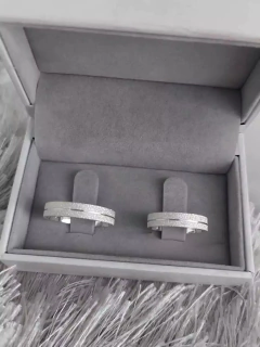 Par de alianças prata 4mm