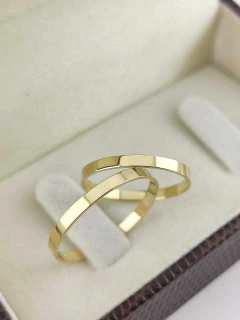 Par de alianças de ouro 18k 2mm na internet