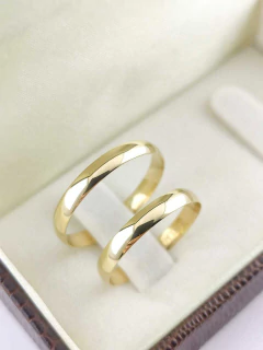 Par de alianças de ouro 18k 3mm - comprar online