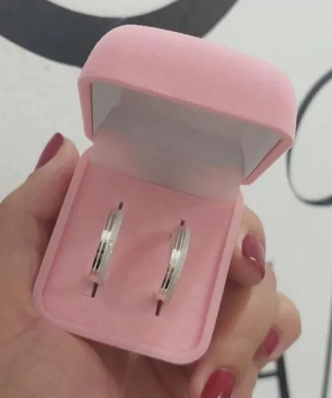 Par de alianças prata 3mm