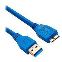 CABLE BROBOTIX USB-A V3.0 A USB-B, 0.6 M, AZUL
